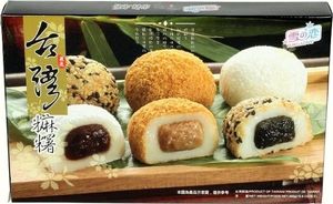 Yuki & Love Mochi, miks ryżowych ciasteczek z nadzieniem sezamowym, orzechowym i azuki 450g - Yuki & Love 1