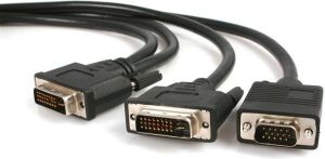 Kabel StarTech DVI-I - D-Sub (VGA) 1.8m czarny (DVIVGAYMM6) 1