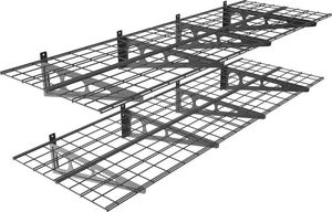 Ergosolid PG26B - Podwójna półka garażowa wisząca metalowa Solidna do 90 kg na półkę! 6