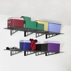 Ergosolid PG26B - Podwójna półka garażowa wisząca metalowa Solidna do 90 kg na półkę! 7