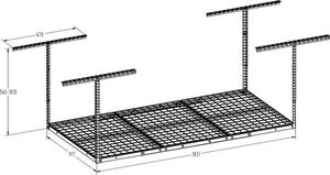 Ergosolid SG36B - Półka garażowa sufitowa metalowa Solidna udźwig 200 kg! 4