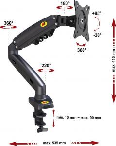 NB Uchwyt biurkowy na monitor 17" - 30" (F80B) 13