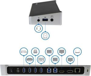 Przełącznik StarTech Stacja dokująca dla 2 laptopów (USB3DDOCKFT) 2