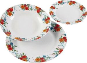Bigbuy Home Zestaw Obiadowy Fiori Viva Porcelana (18 Części) 1