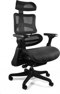 Krzesło biurowe Unique Ergothrone z podnóżkiem Czarny 1
