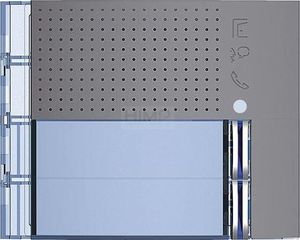 Bticino Zestaw domofonowy dwurodzinny podtynkowy panel SFERA Stalowoszary + 2 unifony Classe 100 A16E Bticino 364234D himp 3