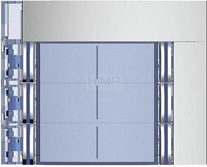 Bticino SFERA: Plakietka modułu z 2x4 przyciskami - 2X3 przyciski - Aluminium Legrand 352161 himp 1