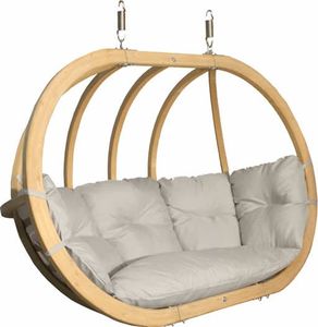 Koala Fotel hamakowy drewniany, kremowy Swing Chair Double (3) 1