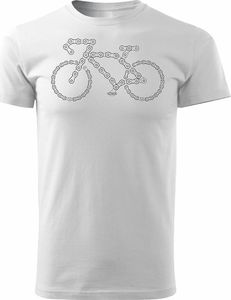 Topslang Koszulka rowerowa na rower z rowerem szosowym górskim MTB męska biała REGULAR S 1
