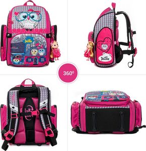 Delune Tornister Sowa wypukły motyw (3D) (6-116) 2