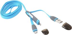 Kabel USB Platinet uniwersalny 2IN1 (PUC2PBL) 1