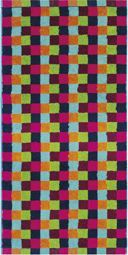 Cawo Frottier Ręcznik 50x100 cm LIFESTYLE Cube Multicolor Dunkel 1