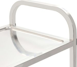 vidaXL Wózek kelnerski 2-półkowy 107x55x90 cm stal nierdzewna (50912) 4