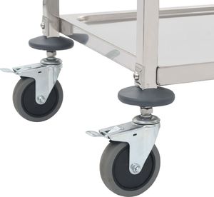 vidaXL Wózek kelnerski 2-półkowy 107x55x90 cm stal nierdzewna (50912) 5