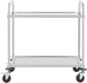 vidaXL Wózek kelnerski 2-półkowy 87x45x83.5 cm stal nierdzewna (50913) 2