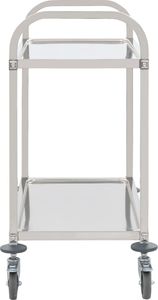 vidaXL Wózek kelnerski 2-półkowy 87x45x83.5 cm stal nierdzewna (50913) 3
