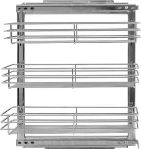 vidaXL 3-poziomowy wysuwany kosz druciany, srebrny, 47x35x56 cm 3