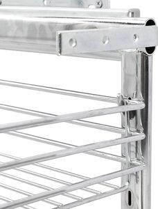 vidaXL 3-poziomowy wysuwany kosz druciany, srebrny, 47x35x56 cm 5