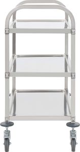 vidaXL Wózek kelnerski 3-półkowy 107x55x90 cm stal nierdzewna 50914) 3