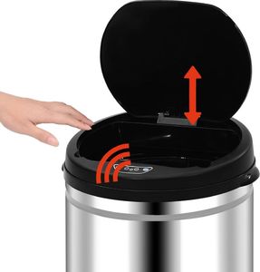 Kosz na śmieci vidaXL bezdotykowy srebrny (322693) 2