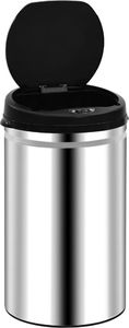 Kosz na śmieci vidaXL bezdotykowy srebrny (322693) 5