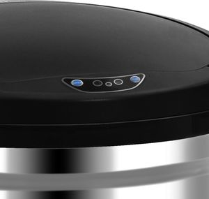 Kosz na śmieci vidaXL bezdotykowy srebrny (322693) 7