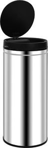 Kosz na śmieci vidaXL bezdotykowy srebrny (322697) 5