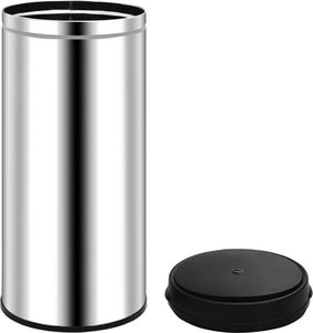 Kosz na śmieci vidaXL bezdotykowy srebrny (322697) 6