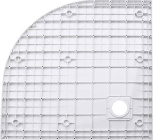 Brodzik vidaXL półokrągły narożny 90 cm x 90 cm (146526) 5