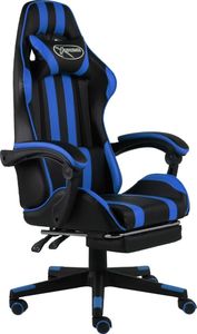 Fotel vidaXL z podnóżkiem niebieski (20526) 1