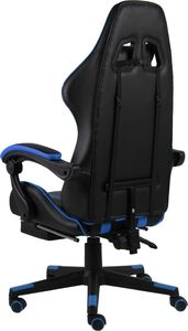 Fotel vidaXL z podnóżkiem niebieski (20526) 4