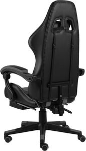 Fotel vidaXL z podnóżkiem czarno-szary (20530) 4