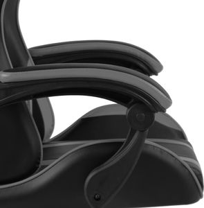 Fotel vidaXL z podnóżkiem czarno-szary (20530) 5