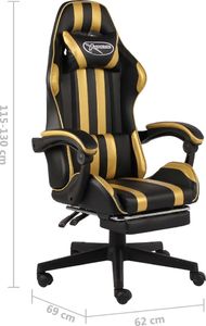 Fotel vidaXL złoty (20528) 6