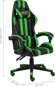 Fotel vidaXL zielony (20521) 6