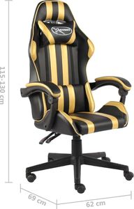 Fotel vidaXL złoty (20520) 6