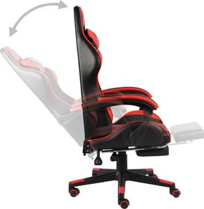 Fotel vidaXL z podnóżkiem czerwony (20527) 3