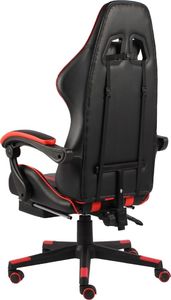 Fotel vidaXL z podnóżkiem czerwony (20527) 4