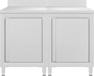 vidaXL Gastronomiczny stół przyścienny, 120x60x96 cm, stal nierdzewna 3