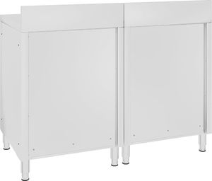 vidaXL Gastronomiczny stół przyścienny, 120x60x96 cm, stal nierdzewna 4