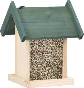 vidaXL Karmniki dla ptaków, 4 szt., drewno jodłowe 2