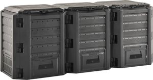 vidaXL Kompostownik ogrodowy czarny 1200 L 4