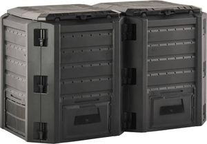 vidaXL Kompostownik ogrodowy czarny 800 L 4