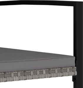 vidaXL Krzesła ogrodowe, 2 szt., polirattan, szare 4