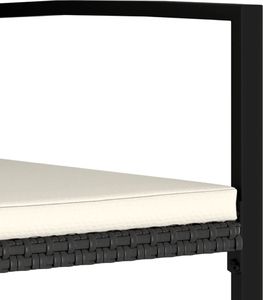 vidaXL Krzesła ogrodowe, 2 szt., rattan PE, czarne 4