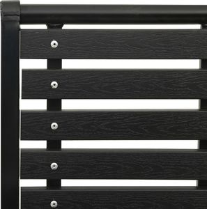 vidaXL Krzesła ogrodowe, 2 szt., stal i WPC, czarne 6