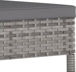 vidaXL Krzesła ogrodowe, 4 szt., polirattan, szare 5