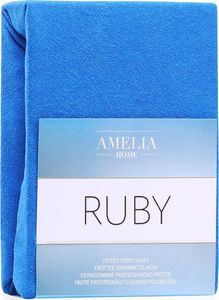 AmeliaHome AMELIAHOME PRZEŚCIERADŁO FROTTE RUBY BLUE32 160-180x200+30 1