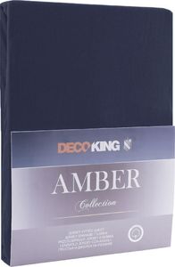 Decoking Prześcieradło Bawełniane Amber Navyblue 140-160x200+30 cm 1