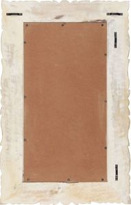 vidaXL Lustro z białą ramą z litego drewna mango, 80 x 50 cm 3